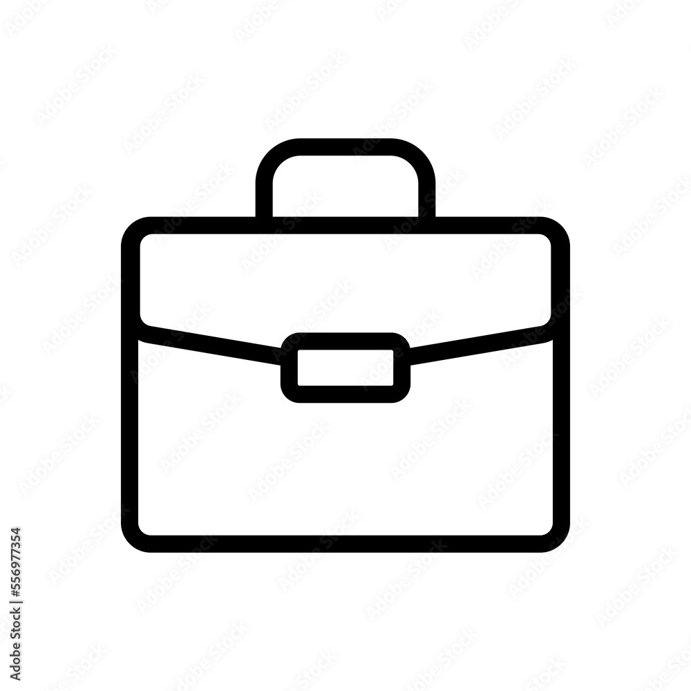 Briefcase outline icon isolated on white background Briefcase outline icon isolated on white background
