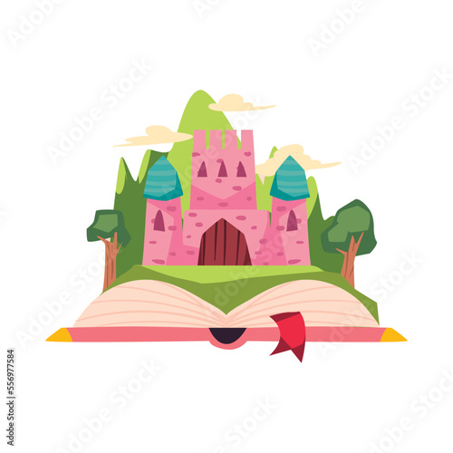 flat story book icon