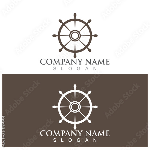 steering ship icon vector illustration template design