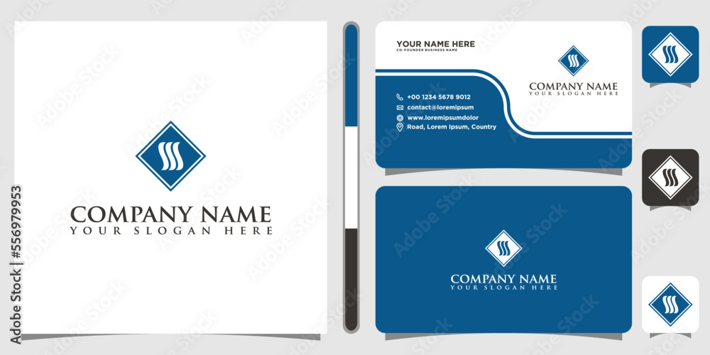 Letter sss or s finance  logo with business card design