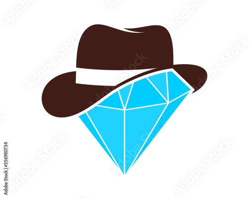 Diamond shape with cowboy hat