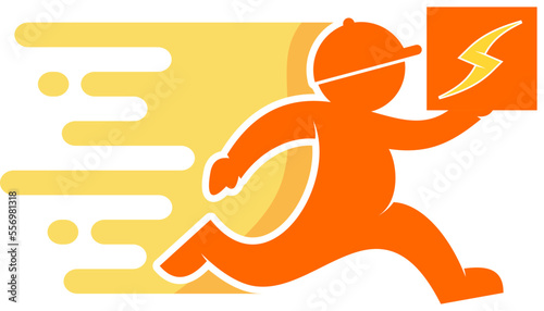 Fast delivery courier with lightning box