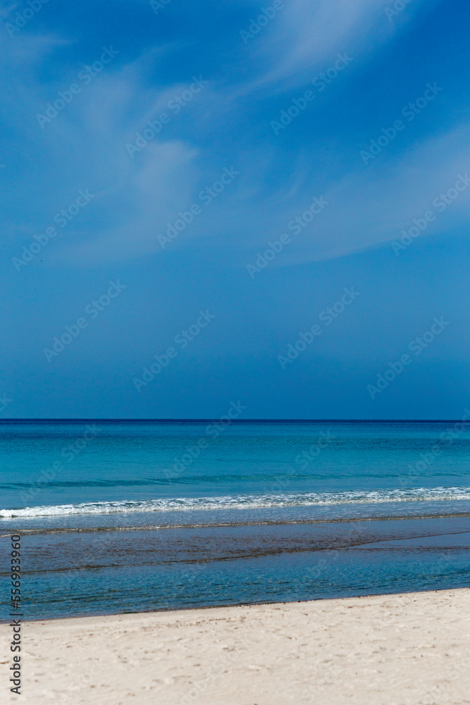 beach and sea blue skies white sand Maldives view 
