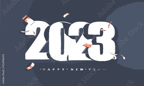 2023 New Year Celebration for Holidays Using Water Color Painting Best for Background and Vector