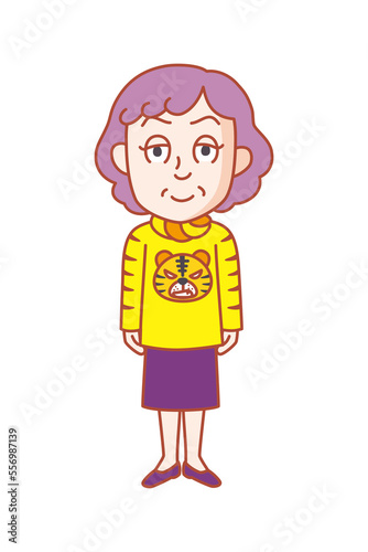 派手な洋服とおしゃれが好きな60代から70代の女性。歌がうまくてカラオケが好き。お酒が好き。仲間とワイワイやるのが好き。