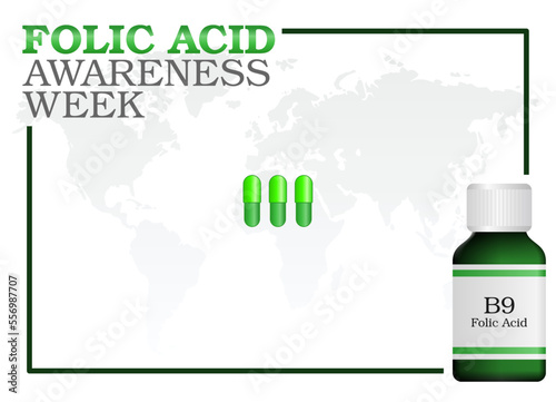 vector graphic of folic acid awareness week good for folic acid awareness week celebration. flat design. flyer design.flat illustration.