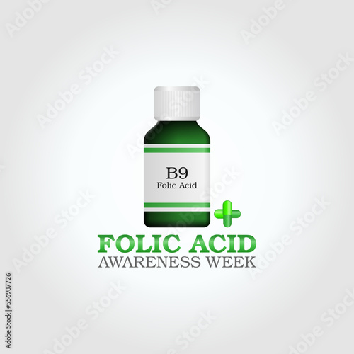 vector graphic of folic acid awareness week good for folic acid awareness week celebration. flat design. flyer design.flat illustration.