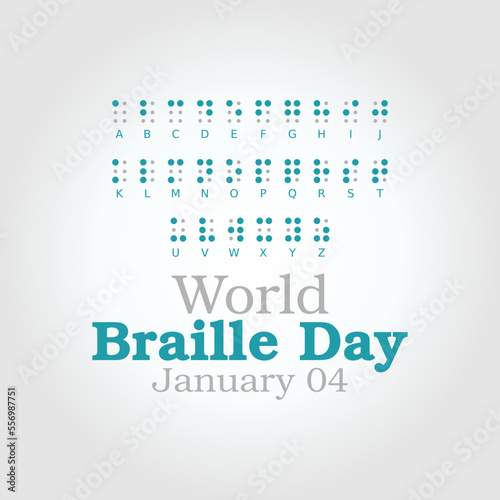 vector graphic of world braille day good for world braille day celebration. flat design. flyer design.flat illustration.