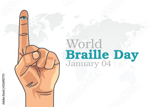 vector graphic of world braille day good for world braille day celebration. flat design. flyer design.flat illustration.