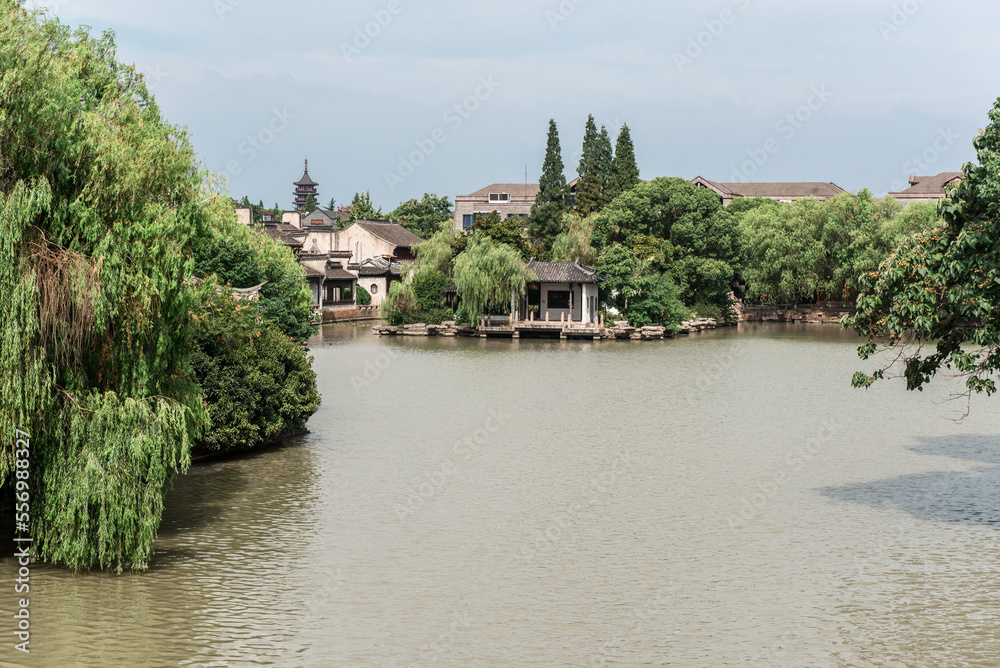 Fototapeta premium Zhejiang Jiaxing South Lake Scenic Park show Park