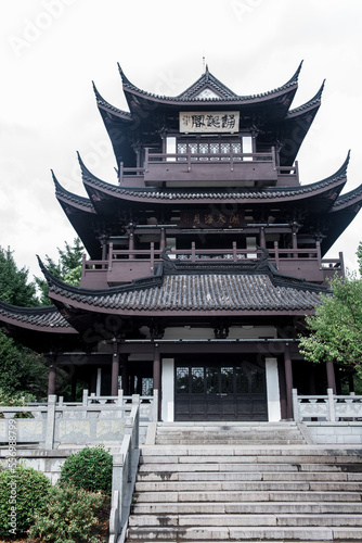 Temple in Zhejiang Jiaxing South Lake Scenic Park show Park