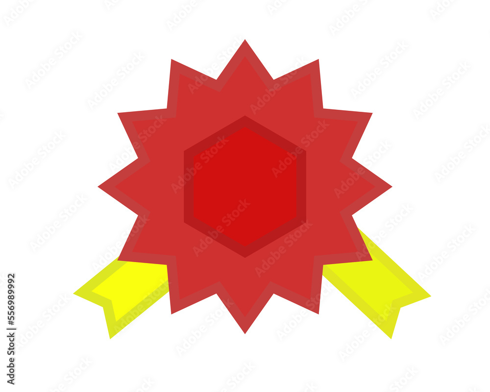 red star on white background