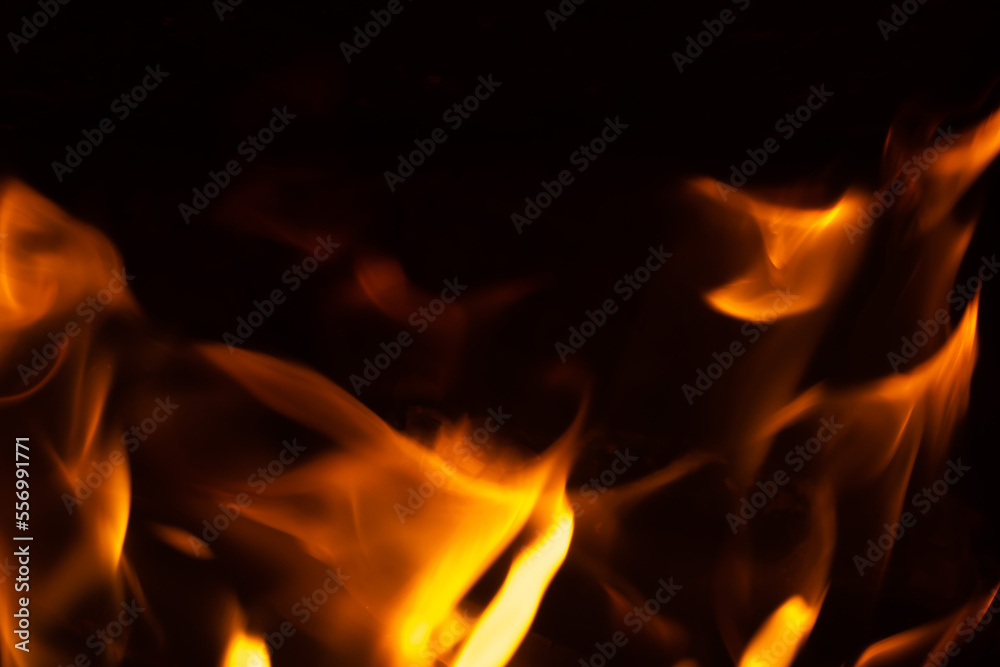 fire flames on black isolated background. texture fire flames on black isolated background. texture