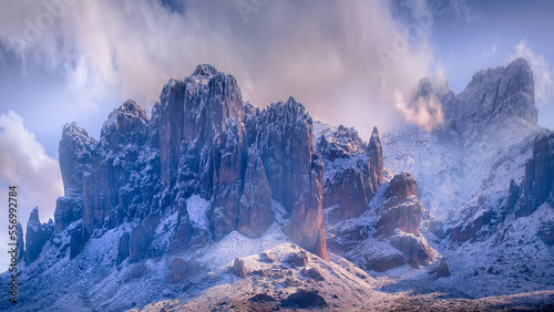 Foto Snow over the Superstition Mountains