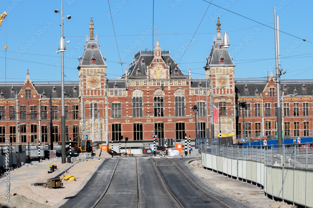 Constructions Around The Central Station At Amsterdam The Netherlands 2020