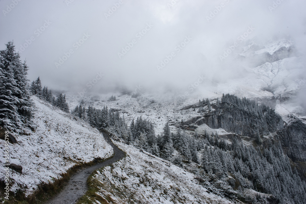 winter landscape of Oeschinensee - Swiss