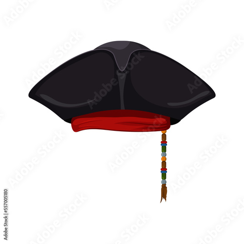 Black pirate cocked hat template