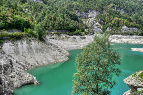 Photos Fluss, Meduna, Stausee, Tal, Niedrigwasser, Sommer, ausgetrocknet, Böschung, Ufe