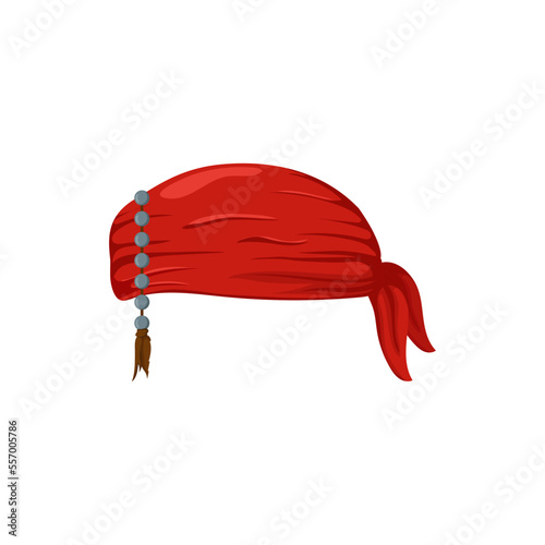 Red pirate bandana with string template