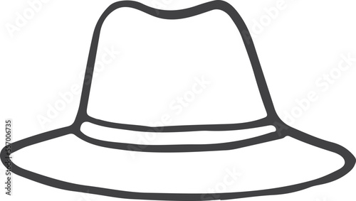 Hat icon. Vintage headwear. Fancy fashion accessory