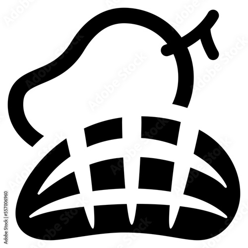 ripe mango solid icon