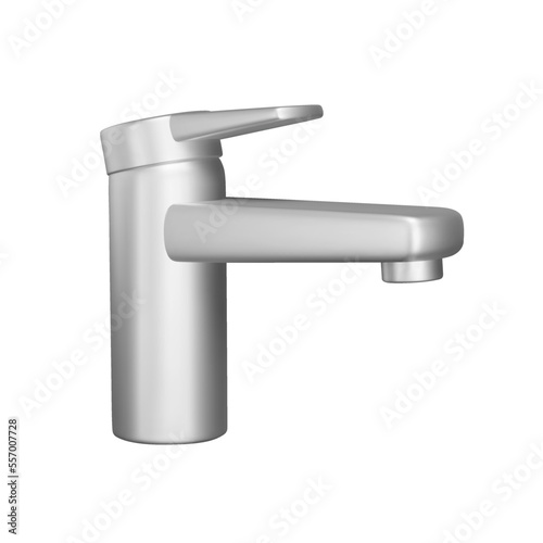 Tap, Faucet 3d icon. Isolated object on transparent background