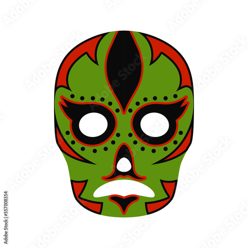 Libre luchador angry mask template
