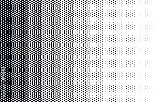 Halftone triangle dots. Triangle halftone pattern. Abstract triangle background.