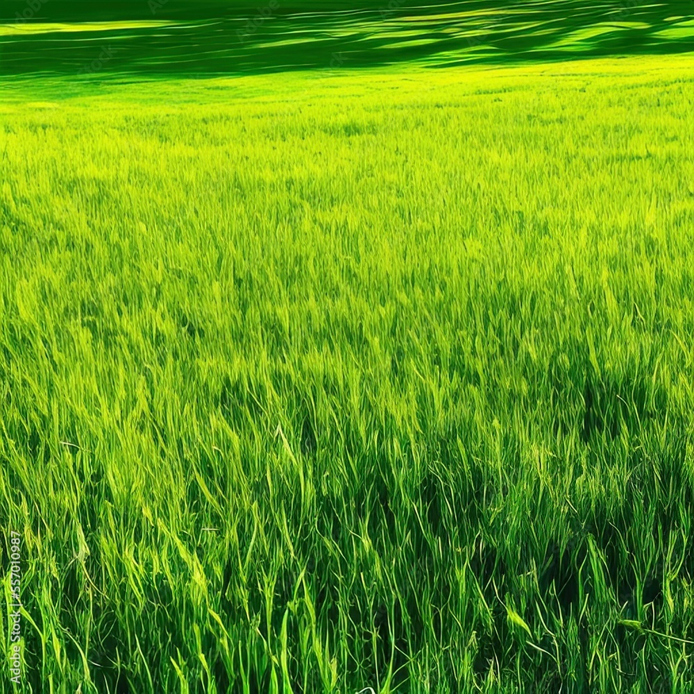 Green grass sunny background - generative ai