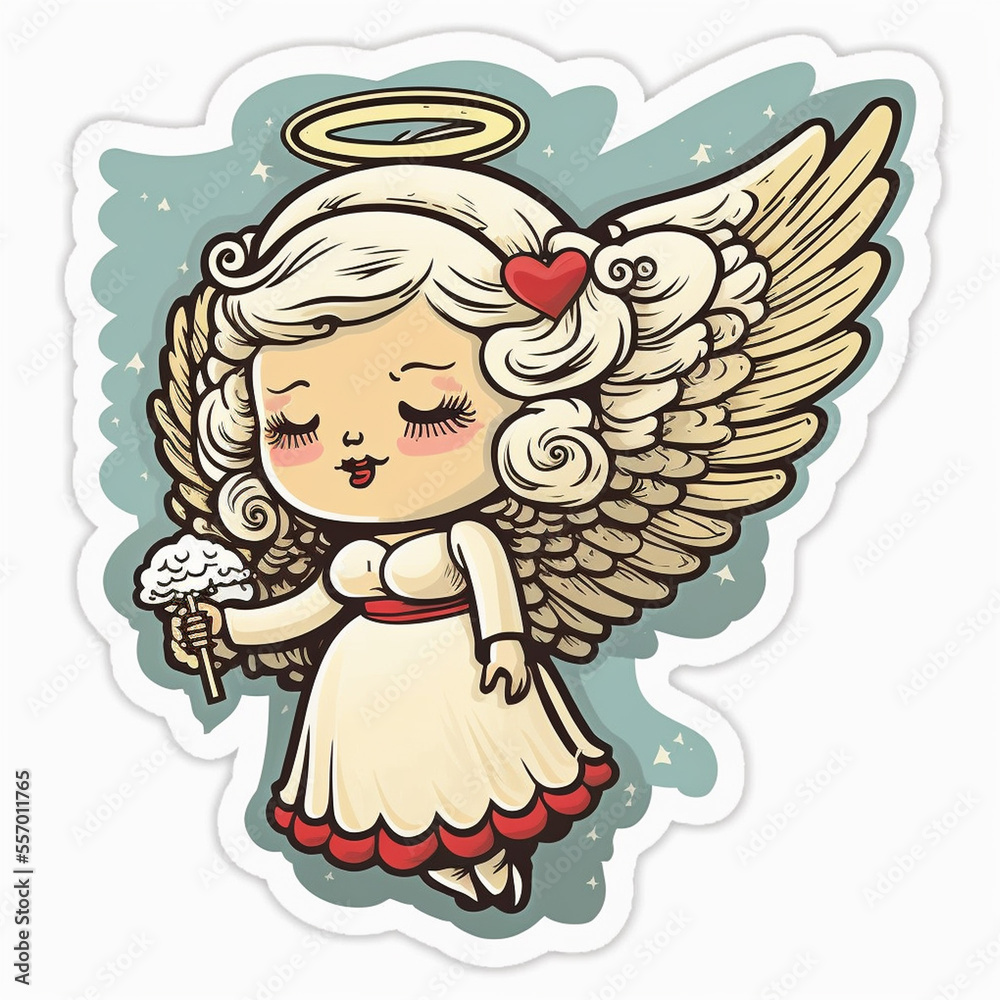 Obraz premium angel with heart