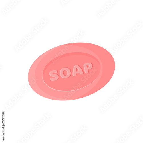 Soap bar. Vector illustration cartoon flat icon isolated on white background