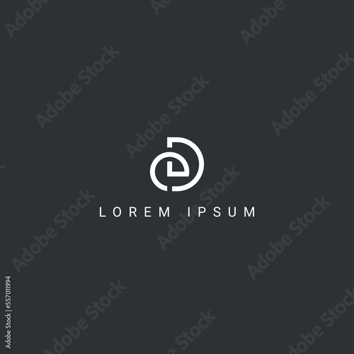 Alphabet letter ED or DE icon logo vector.