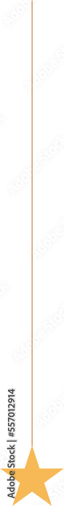 Hanging Star Vector Illustration. Star Decoration Design Element