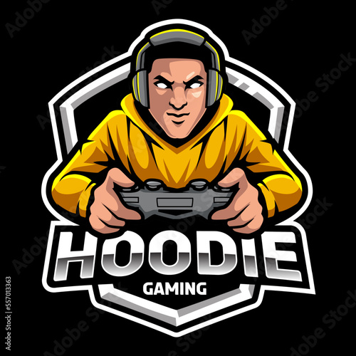 gamers mascot logo design vector with modern illustration concept style for badge