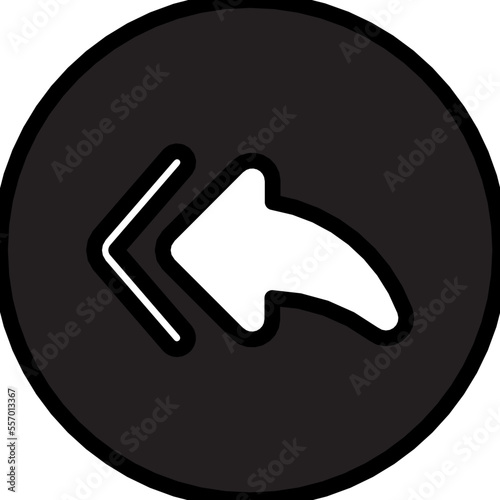 reply all glyph icon