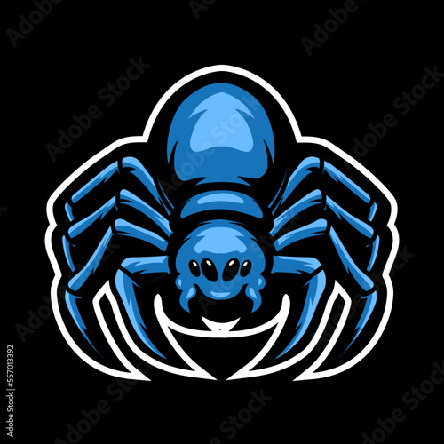 tarantula spider mascot logo design vector illustration