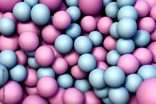 pink and blue  balls