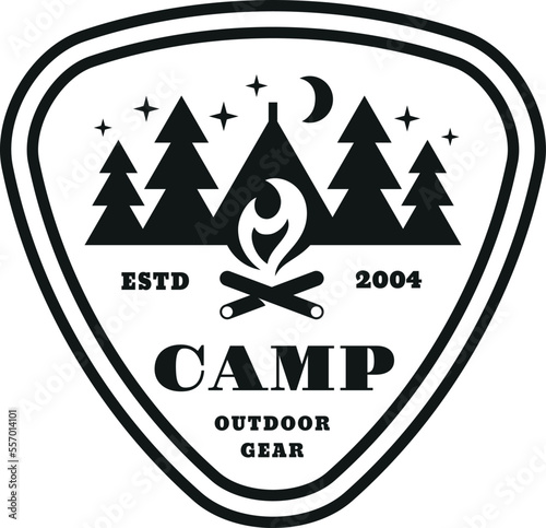 Camp logo. Black forest tourism club emblem