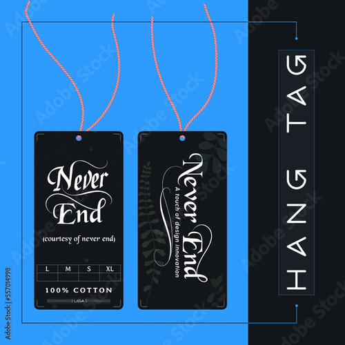 Hang tag for garment clothing store SVG