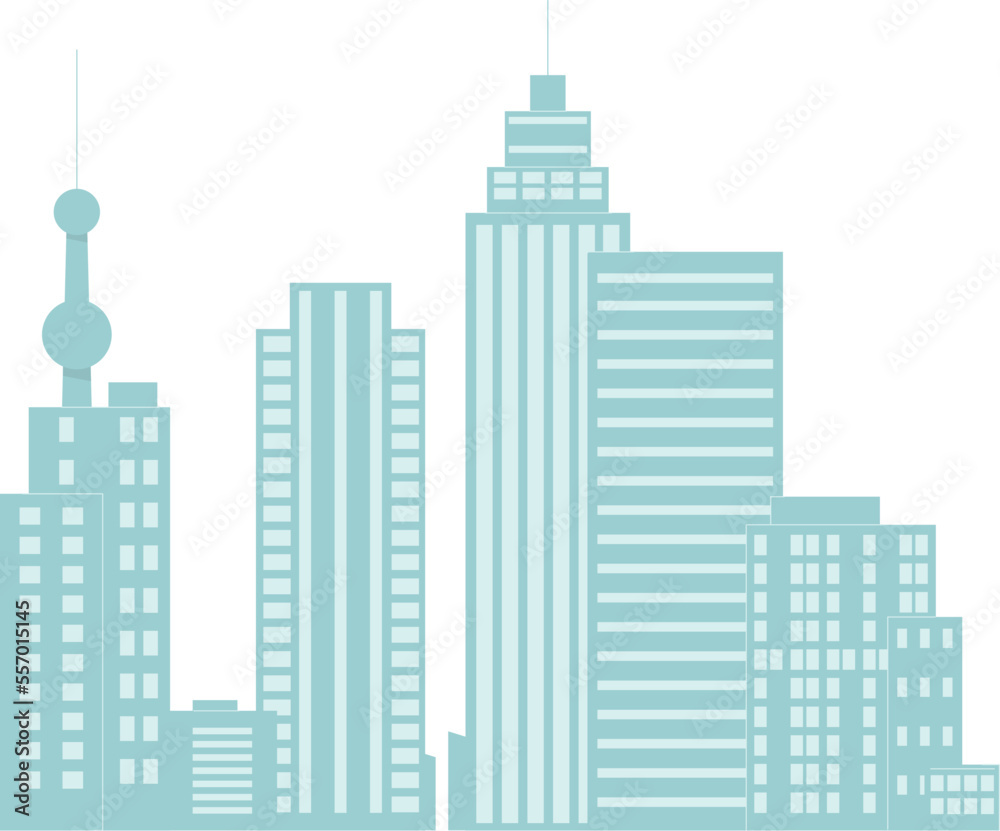 Skyscrapers icon. High urban buildings. Downtown symbol Skyscrapers icon. High urban buildings. Downtown symbol