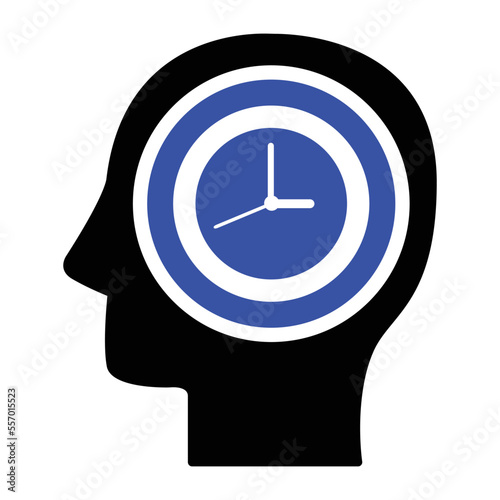 Time Management Icon In Flat Style
