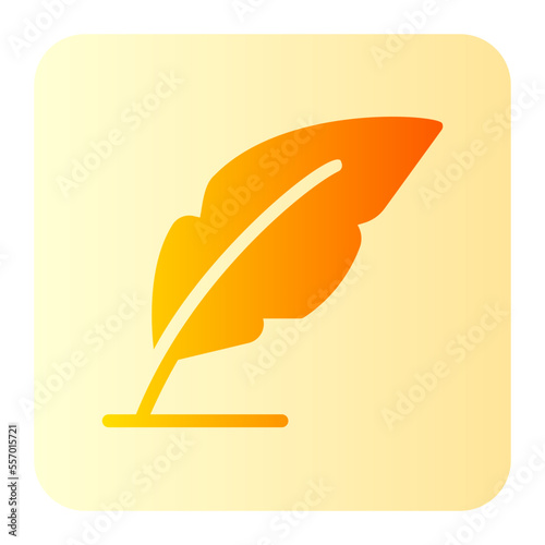 feather pen gradient icon