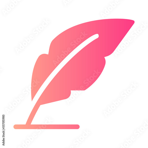 feather pen gradient icon