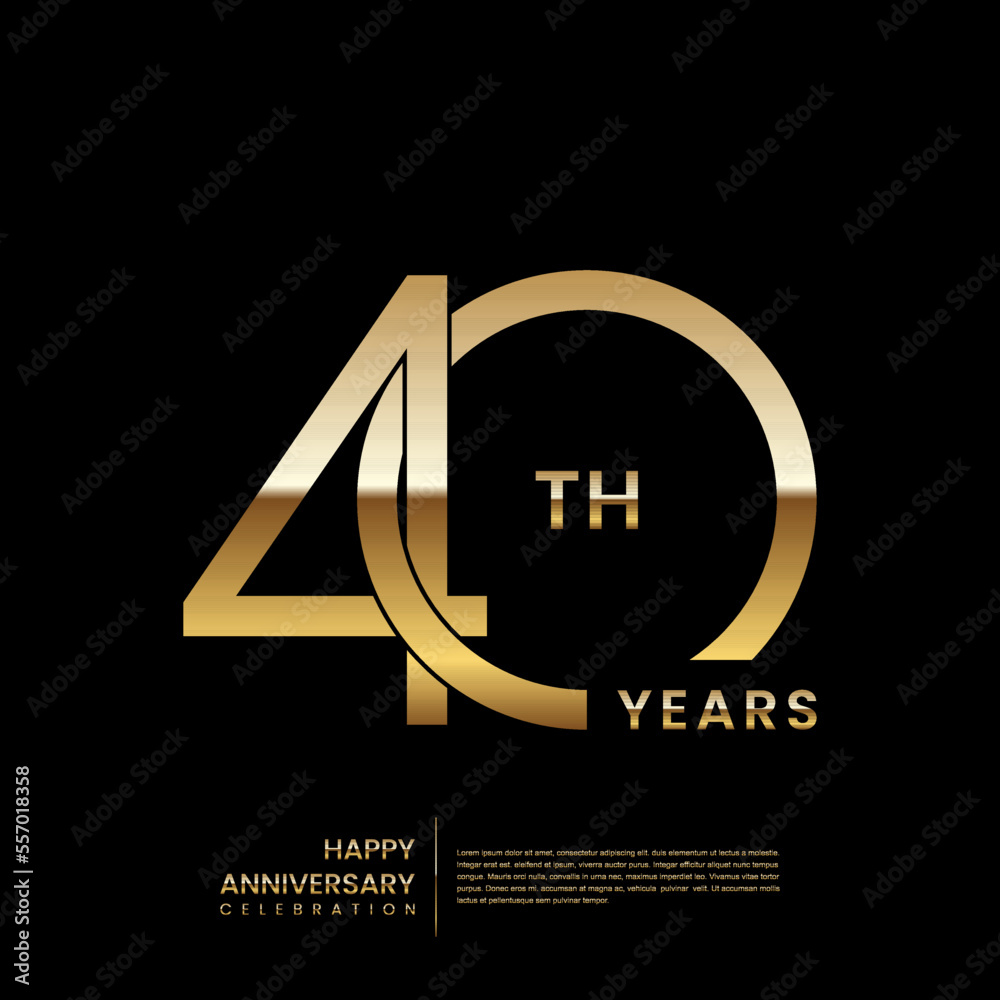 40 year anniversary celebration design template. vector template illustration 40 year anniversary celebration design template. vector template illustration