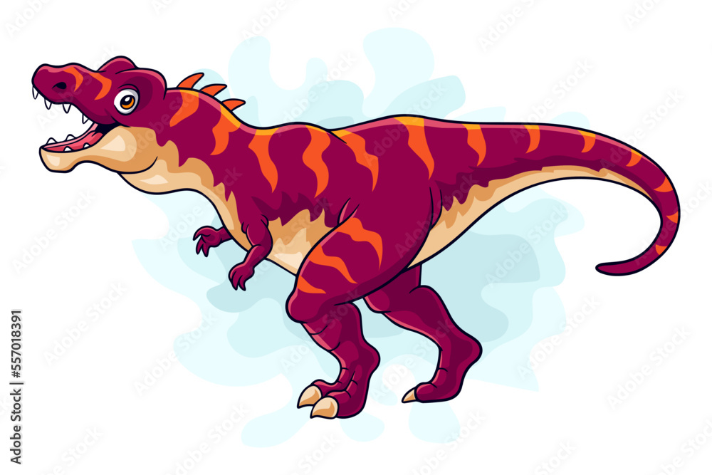 Cartoon Dinosaur gigantosaurus on white background Stock Vector | Adobe ...