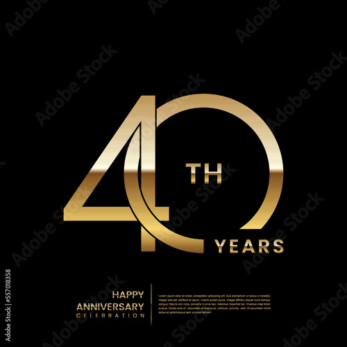 40 year anniversary celebration design template. vector template illustration photo