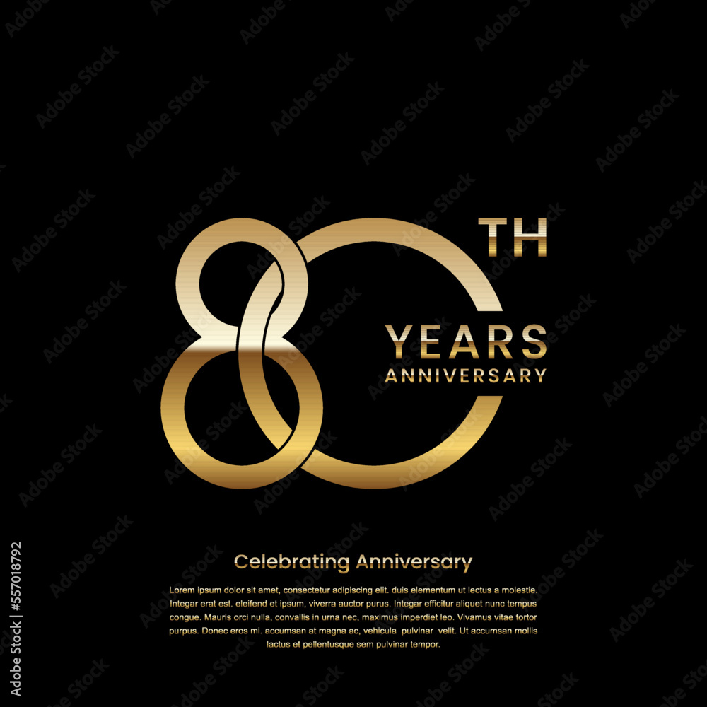 80 year anniversary celebration design template. vector template illustration 80 year anniversary celebration design template. vector template illustration