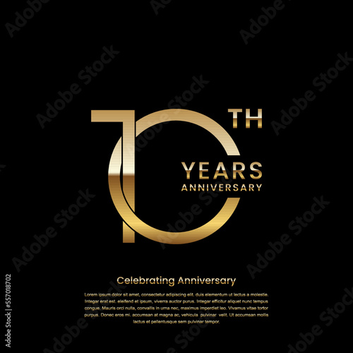 10 year anniversary celebration design template. vector template illustration