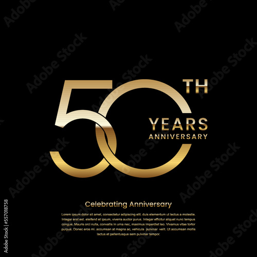 50 year anniversary celebration design template. vector template illustration