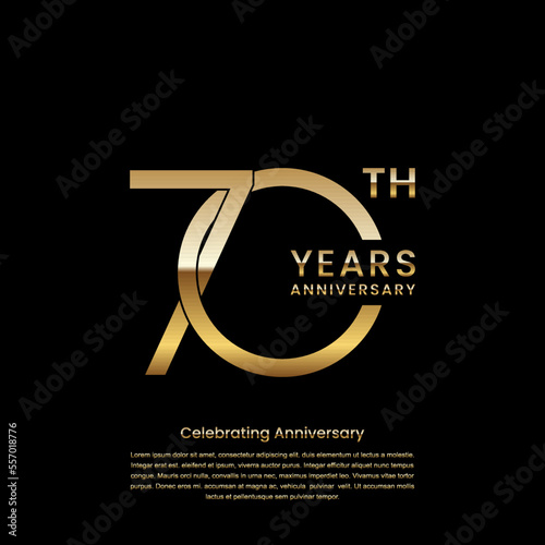 70 year anniversary celebration design template. vector template illustration